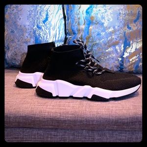 Balenciaga Lace-Up Speed Sock Sneakers